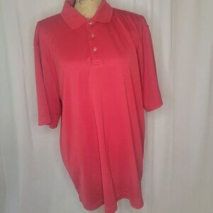 Tommy Armour Mens Short Sleeve Golf Polo Shirt Size Extra Large Solid Red
